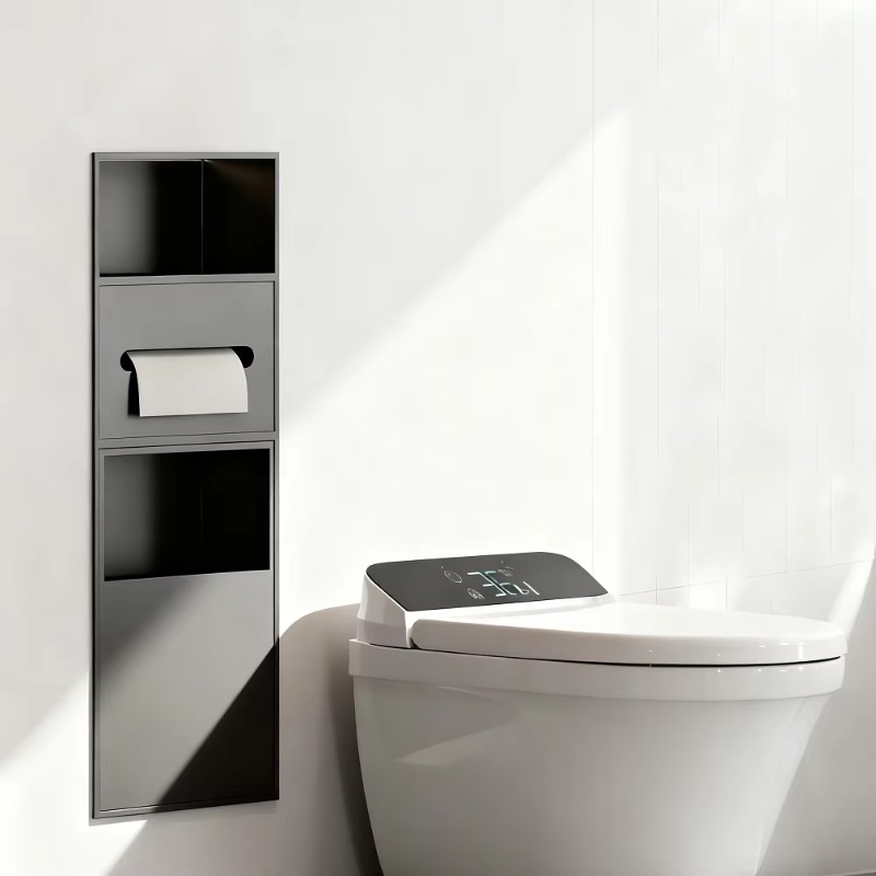 Home Bathroom Towel Dispenser - Niche de salle de bain multifonctionnelle