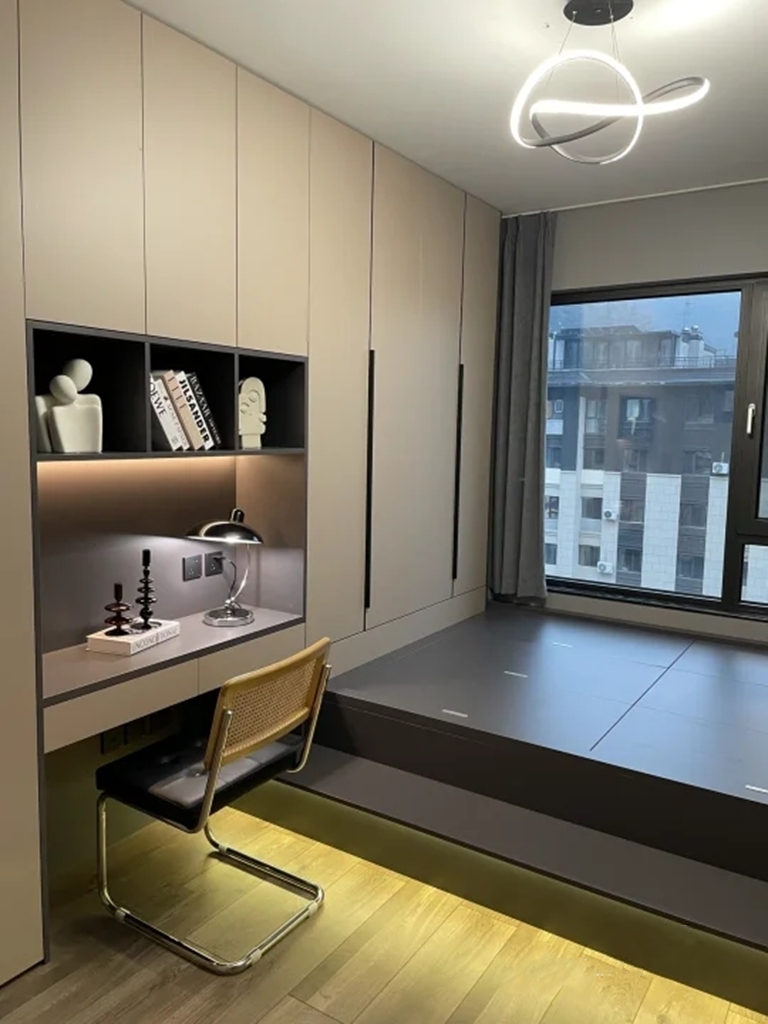 Home Bathroom Dimensions - Armoire et bibliothèque intégrées de style