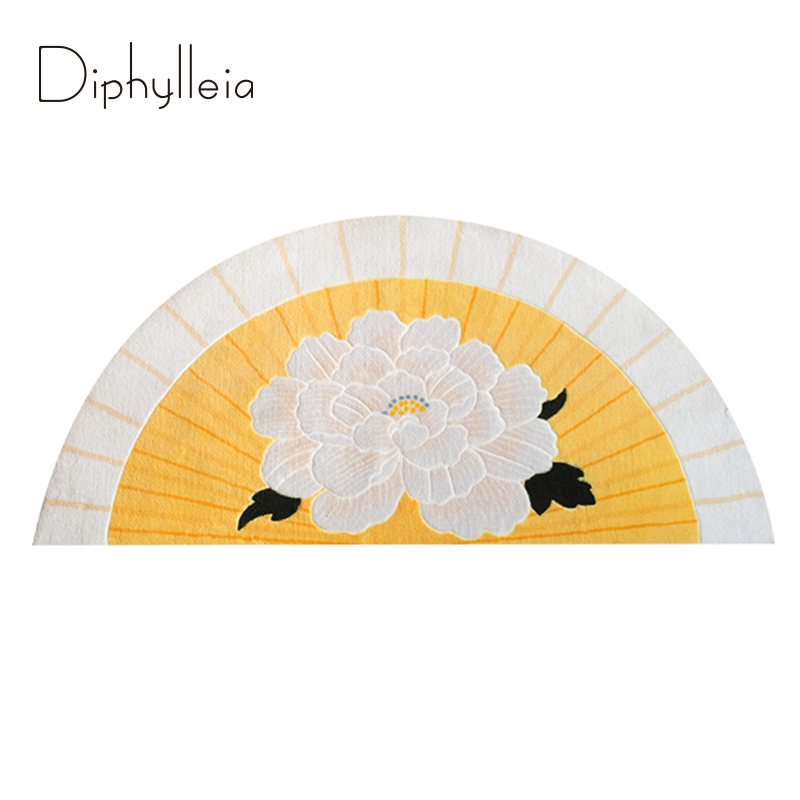Home Bathroom Dimensions - Diphylleia-Tapis de Pivoine de Style Américain,