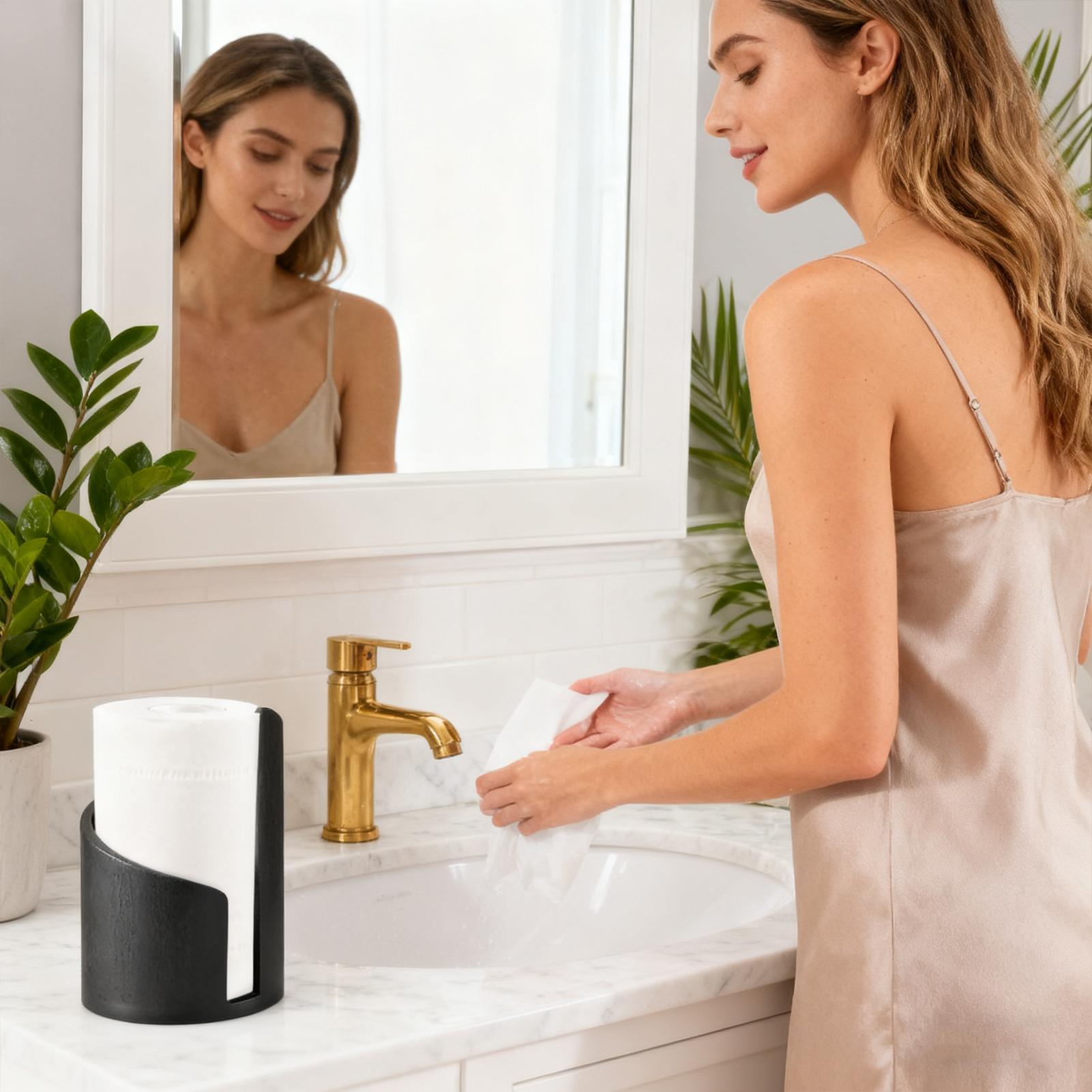 Home Bathroom Towel Dispenser - Porte-serviettes en bois, distributeur de ferme,