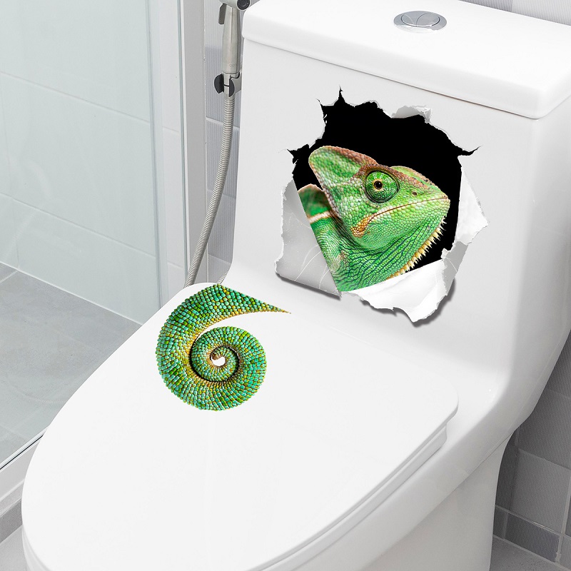 Home Bathroom Break - Autocollant mural fantaisiste en forme de