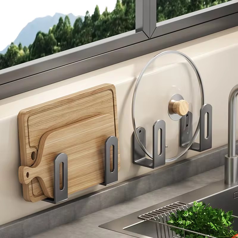 Tiny Home Bathroom Kitchen - 2 pièces/ensemble Pot couvercle support Pot
