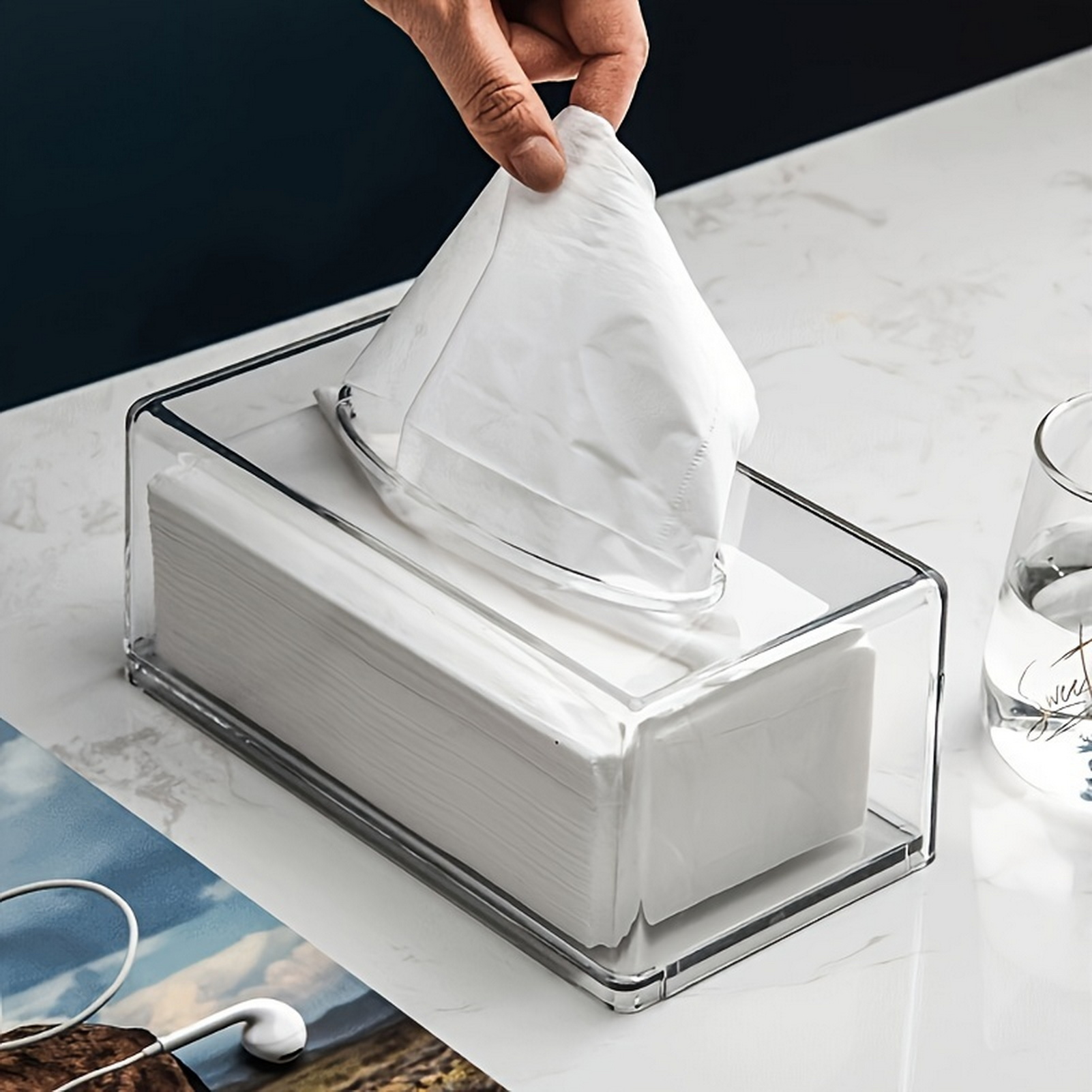 Home Bathroom Towel Dispenser - Distributeur de mouchoirs pour bureau à