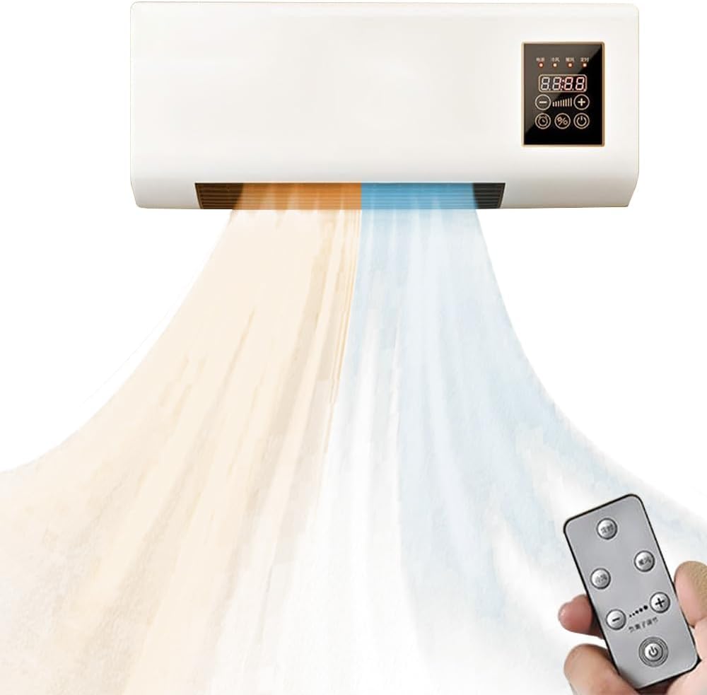 Home Bathroom Fan - Ventilateur d'air portable, chauffage mural 2000W