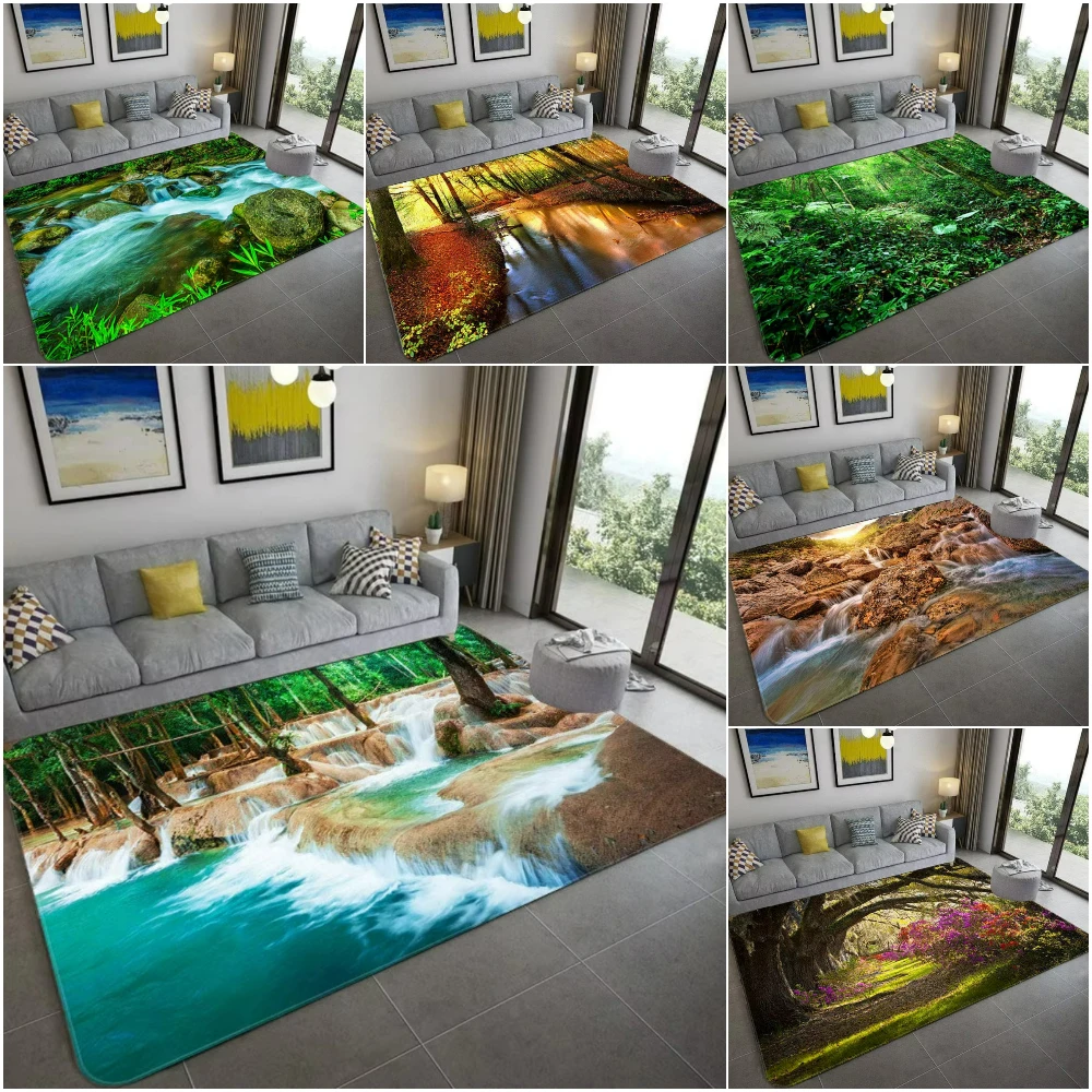 Home Bathroom Ideas - Tapis de paysage 3D inspiré de