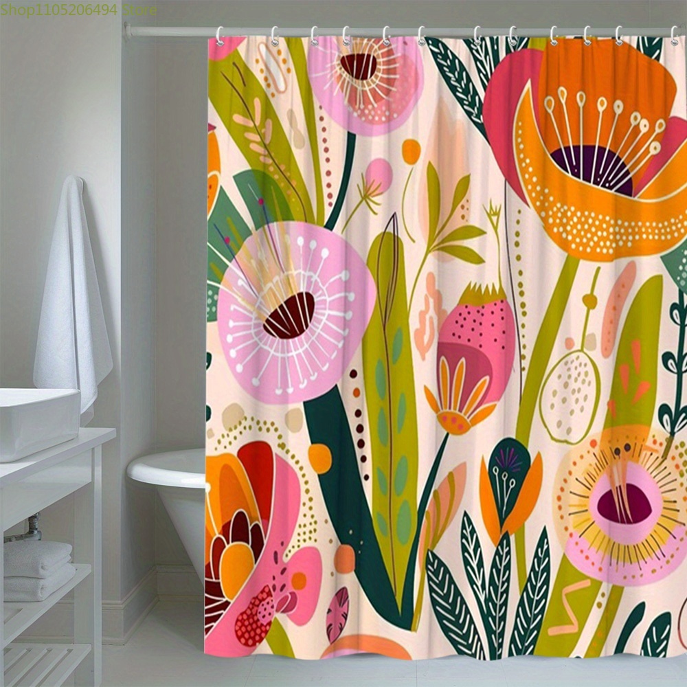 Rideau de douche à motif flora - Home Bathroom Ideas avis et prix