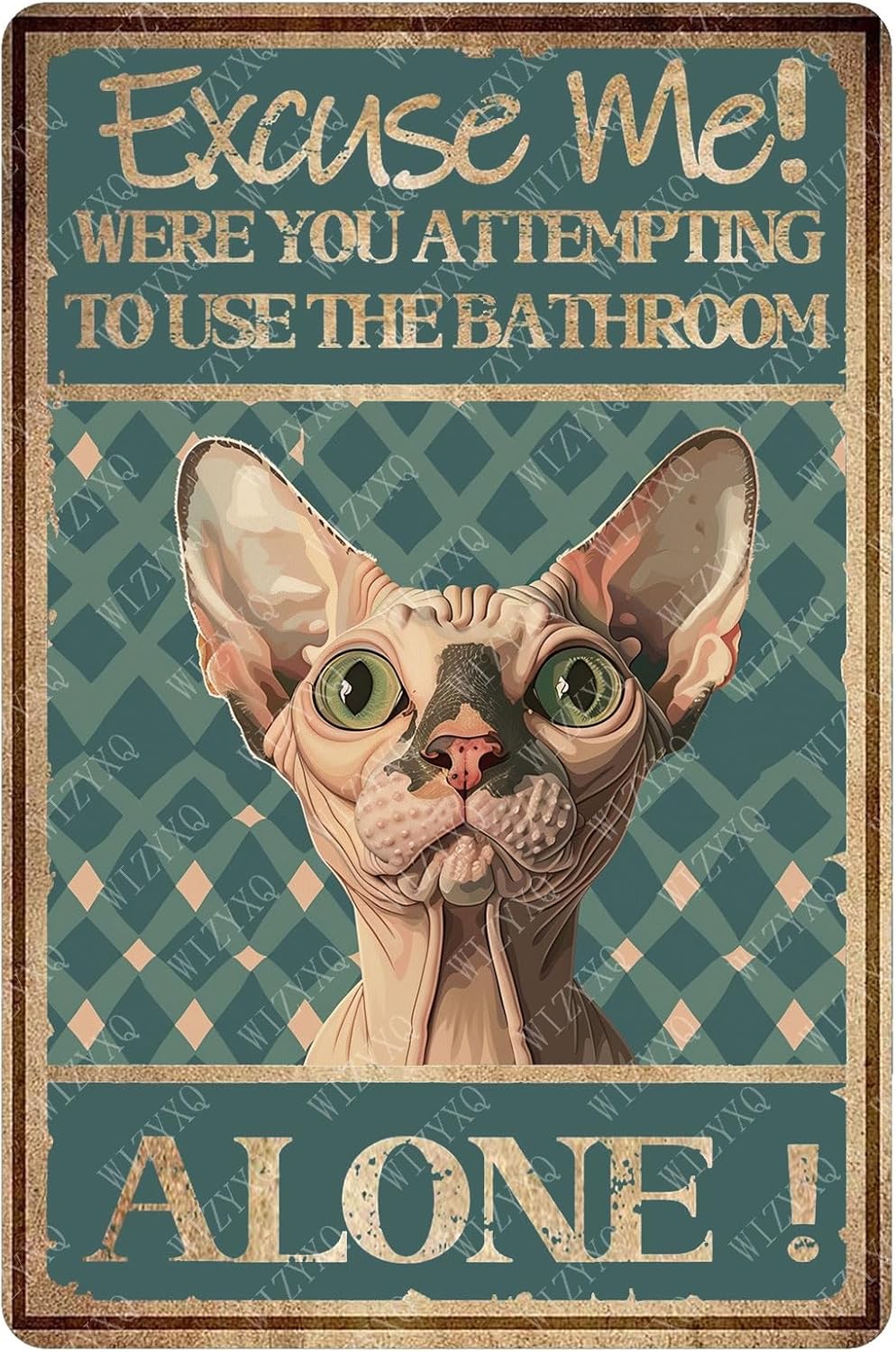 Panneau en métal vintage « Exc - Home Alone Bathroom avis et prix