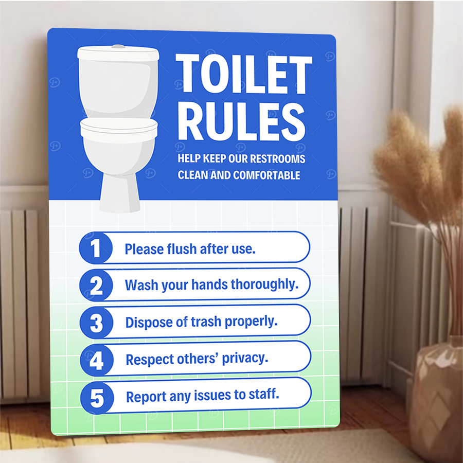 Panneau métallique personnalis - Home Bathroom Etiquette avis et prix