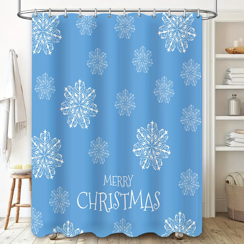 Rideau de douche de noël floco - Home Bathroom Ideas avis et prix
