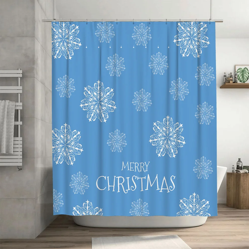 Rideau de douche de noël floco - Home Bathroom Ideas avis et prix