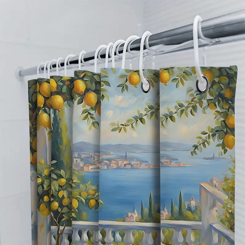 Rideau de douche Jardin Citron - Home Bathroom Ideas avis et prix