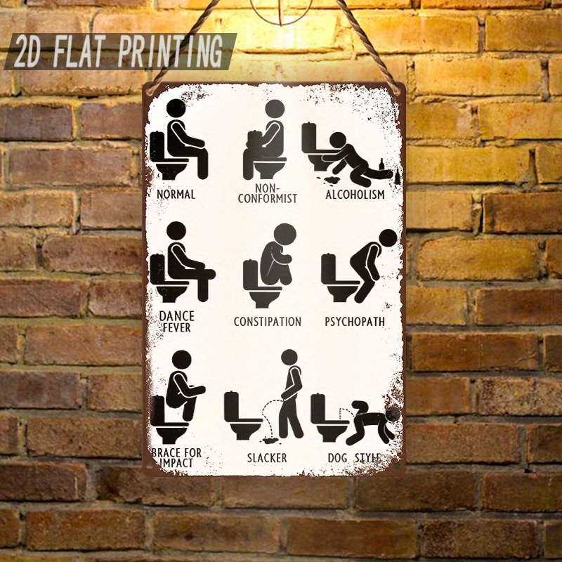 Panneau métallique vintage « C - Home Bathroom Etiquette avis et prix