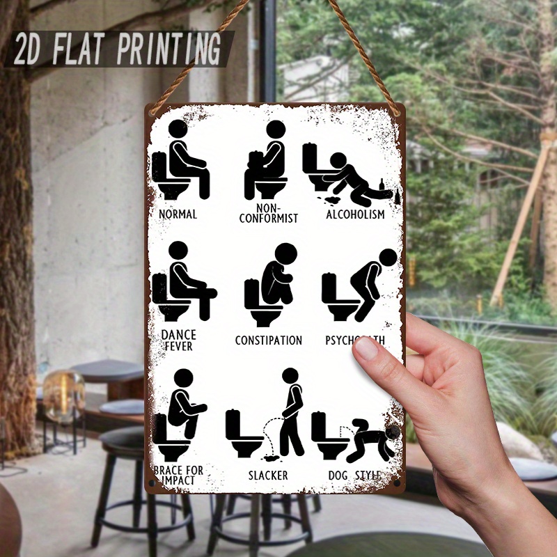 Panneau métallique vintage « C - Home Bathroom Etiquette avis et prix