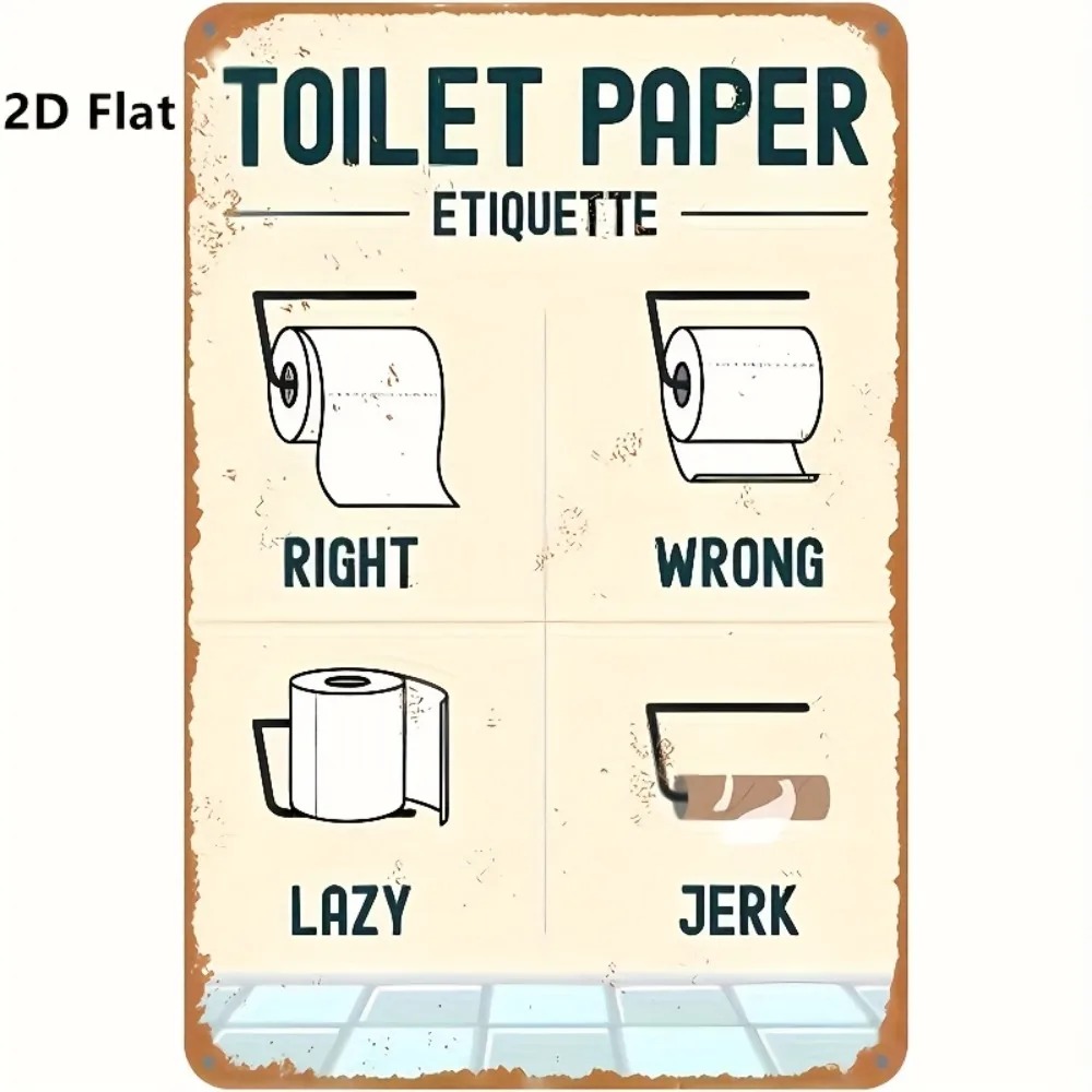 Panneau d'étiquette humoristiq - Home Bathroom Etiquette avis et prix