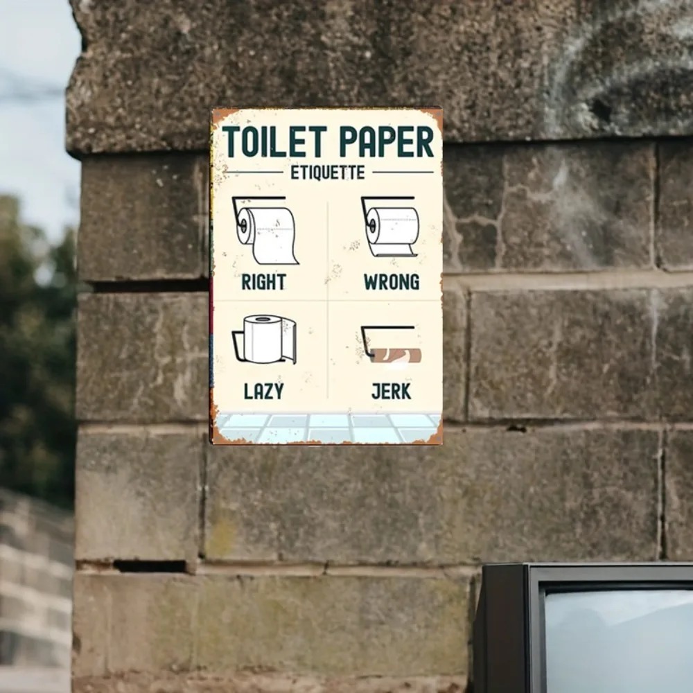 Panneau d'étiquette humoristiq - Home Bathroom Etiquette avis et prix